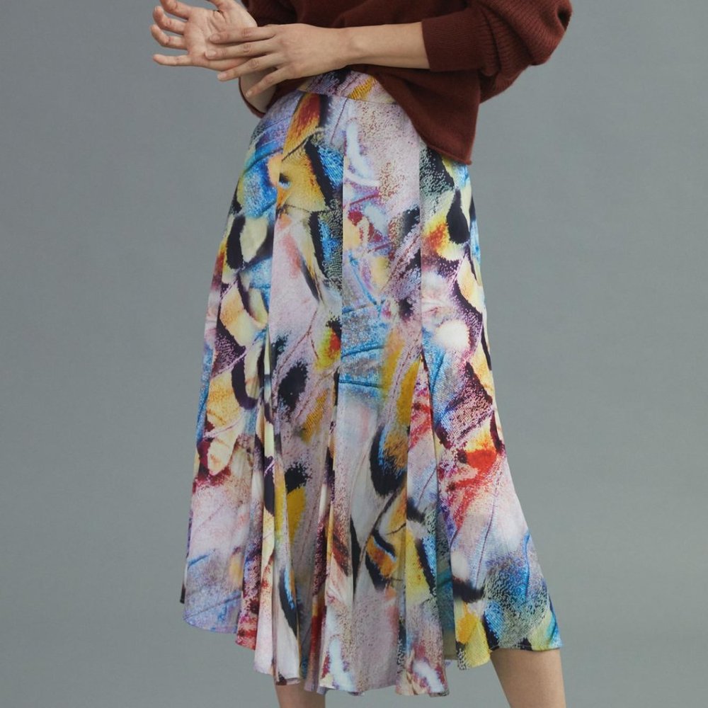 Anthropologie A-Line Midi Skirt